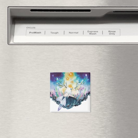 Tree Fairy Digital Art Magnet (In Situ (Geschirrspüler))