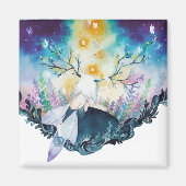 Tree Fairy Digital Art Magnet (Vorne)