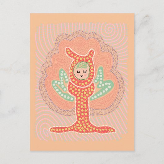 Tree Fairy Dreamland Dot Painting Postkarte (Vorderseite)