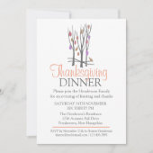 Tree Fall Erntedank Dinner Einladung (Vorderseite)