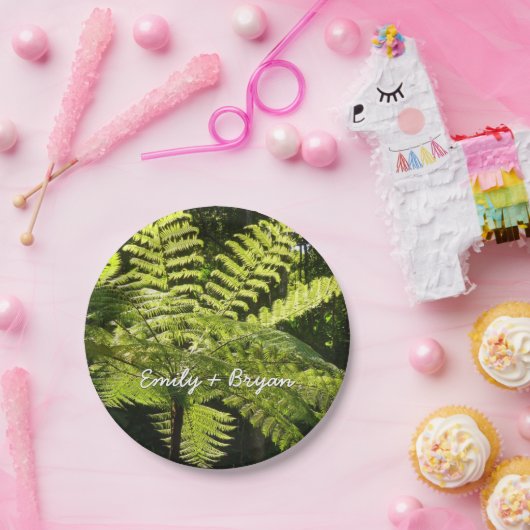 Tree Fern im Regenwald Pappteller (Party)