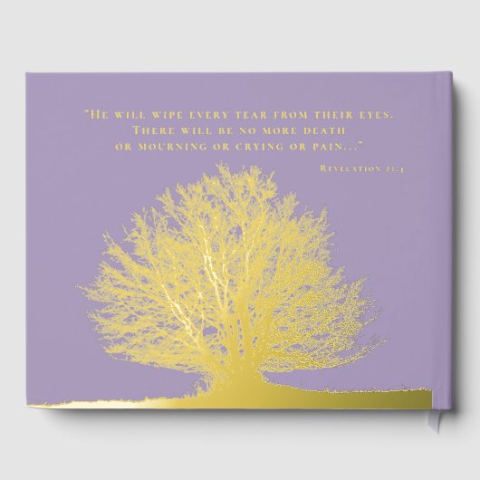 Tree Foil Funeral Gästebuch in Love Memory (Rückseite)