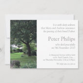 Tree Friedlich Garden 6 Beerdigung Ankündigung (Vorderseite)