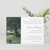 Tree Friedlich Garden 6 Beerdigung Ankündigung (Stehend Vorderseite)