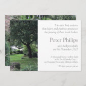 Tree Friedlich Garden 6 Beerdigung Ankündigung (Vorne/Hinten)