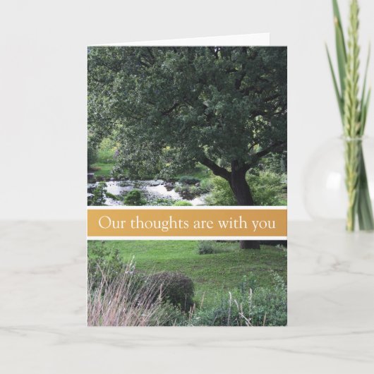 Tree Friedlich Garden Condolences Sympathy Card Karte (Vorderseite)
