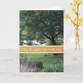 Tree Friedlich Garden Condolences Sympathy Card Karte (Gelbe Blume)