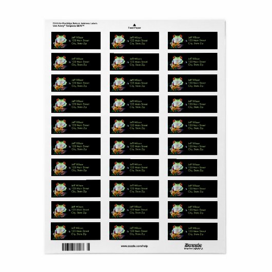Tree Frog Address Labels (Vorne)