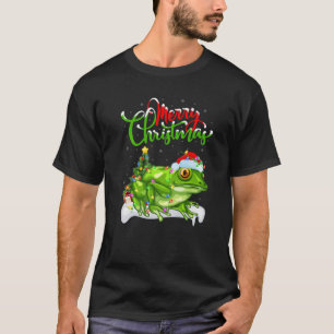 Tree Frog Animal Lover Xmas Lighting Tree Frog Chr T-Shirt