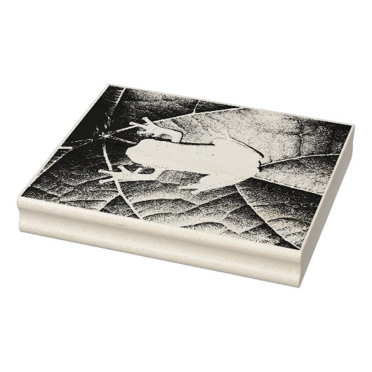 Tree Frog auf Leaf-Kautschuk-Briefmarke Gummistempel (Stempel)