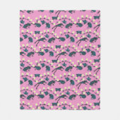 Tree Frog Cafe Pink Fleecedecke (Vorderseite)