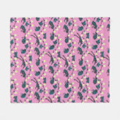 Tree Frog Cafe Pink Fleecedecke (Vorderseite (Horizontal))