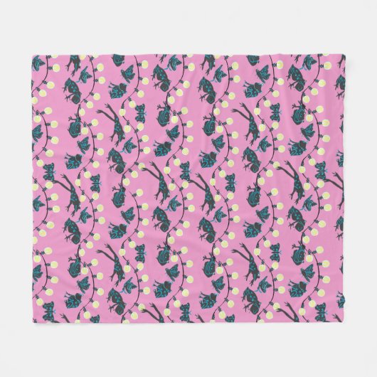 Tree Frog Cafe Pink Fleecedecke (Vorderseite (Horizontal))