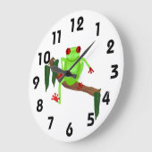 Tree Frog Clock Große Wanduhr (Winkel)