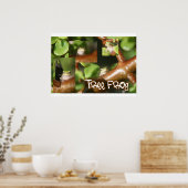 Tree Frog Collage, gleicher Frosch, verschiedene P Poster (Küche)