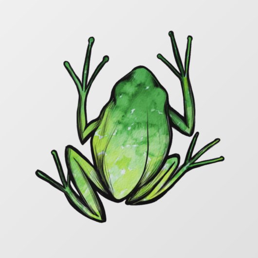 Tree Frog Fensteraufkleber (Blatt)