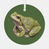Tree Frog Niedlich Zen Frosch Glasschmuck Ornament Aus Glas (Rückseite)