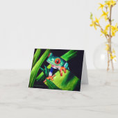 Tree Frog Note Card Karte (Gelbe Blume)