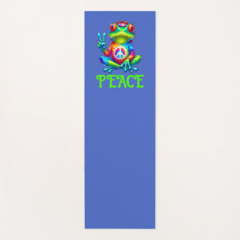 Tree Frog Peace Sign Gefärbte Krawatte Shirt, Yoga Yogamatte