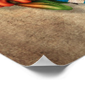 Tree Frog Playing Quebec Flag Gitarre Poster (Ecke)