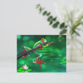 Tree Frog Postkarte (Stehend Vorderseite)