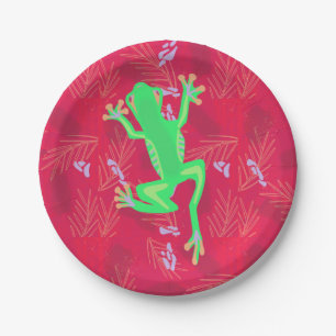 Tree Frog Rainforest Pappteller