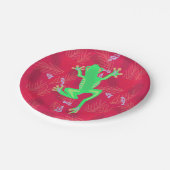 Tree Frog Rainforest Pappteller (Schrägansicht)