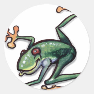 Tree Frog Runder Aufkleber