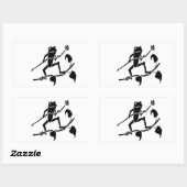 Tree Frog Silhoette Rechteckiger Aufkleber (Blatt)