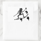 Tree Frog Silhoette Rechteckiger Aufkleber (Tasche)