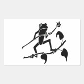 Tree Frog Silhoette Rechteckiger Aufkleber (Vorderseite)