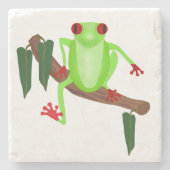 Tree Frog Stone Untersetzer (Vorderseite)
