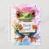 Tree Frog Thank You - Postcard Postkarte (Vorne/Hinten)
