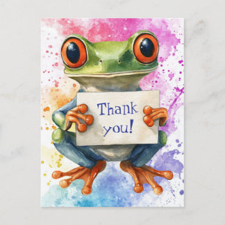 Tree Frog Thank You - Postcard Postkarte