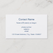 Tree Frog Visitenkarte (Rückseite)