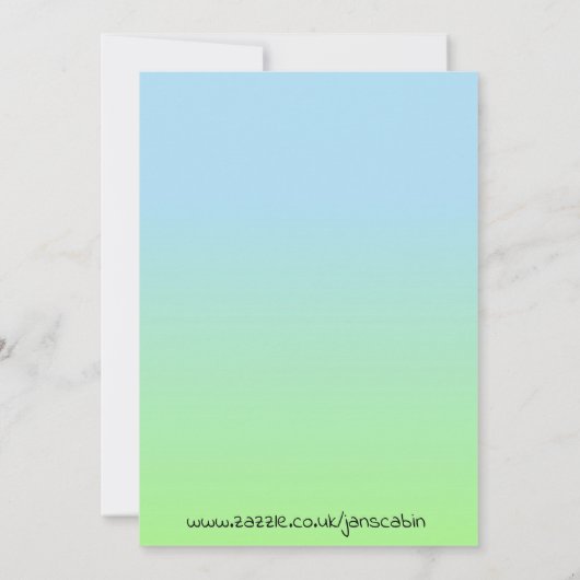 Tree Frog Wassercolor Einladung (Rückseite)