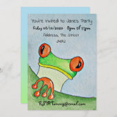 Tree Frog Wassercolor Einladung (Vorne/Hinten)
