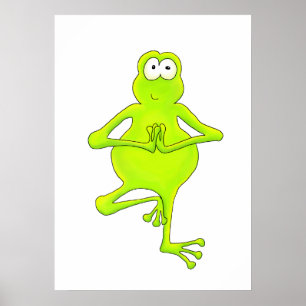 Tree Frog Yoga Tree Pose Prince Poster