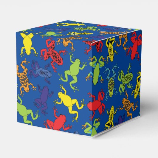 Tree Frogs Kindergeburtstag Geschenkschachtel (Rückseite)