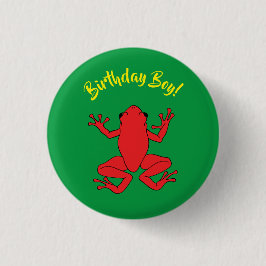 Tree Frogs Kindergeburtstag Niedlich Button