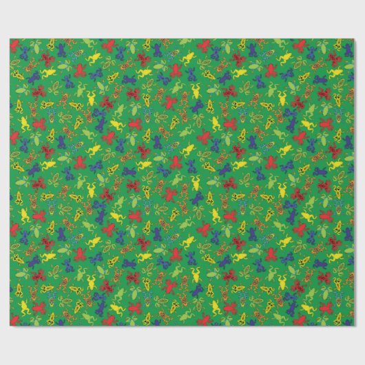 Tree Frogs Kindergeburtstag Niedlich Geschenkpapier (Flach)