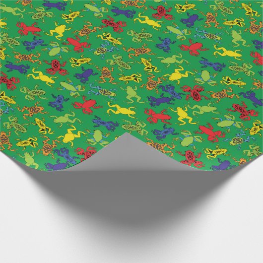 Tree Frogs Kindergeburtstag Niedlich Geschenkpapier (Ecke)