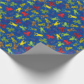 Tree Frogs Kindergeburtstag Niedlich Geschenkpapier (Ecke)