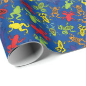 Tree Frogs Kindergeburtstag Niedlich Geschenkpapier (Rolleneckpunkt)