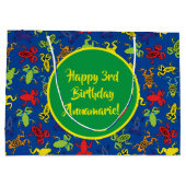 Tree Frogs Kindergeburtstag Niedlich Große Geschenktüte (Rückseite)