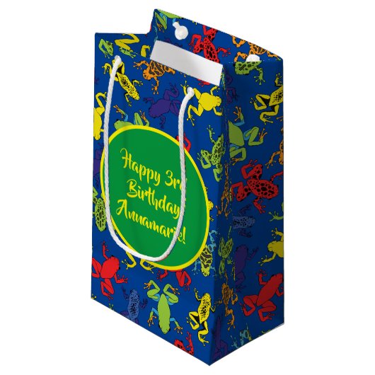 Tree Frogs Kindergeburtstag Niedlich Kleine Geschenktüte (Vorderseite Schrägansicht)