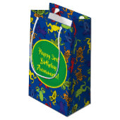 Tree Frogs Kindergeburtstag Niedlich Kleine Geschenktüte (Rückseite Schrägansicht)