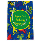 Tree Frogs Kindergeburtstag Niedlich Mittlere Geschenktüte (Vorderseite)
