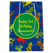 Tree Frogs Kindergeburtstag Niedlich Mittlere Geschenktüte (Rückseite)