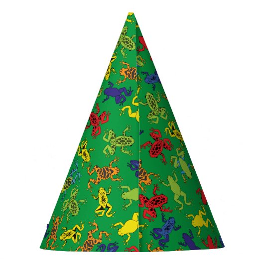 Tree Frogs Kindergeburtstag Niedlich Partyhütchen (Rückseite)